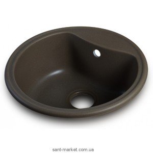 Мийка для кухні кругла Fancy Marble (Буль-Буль) Texas врізна граніт шоколад 101058002