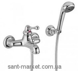 Змішувач одинважільний для ванни з душем Bugnatese колекція Lem хром LEMCR1902