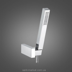 Душовий гарнітур з настінним тримачем EMMEVI колекція Quadrato хром CR122
