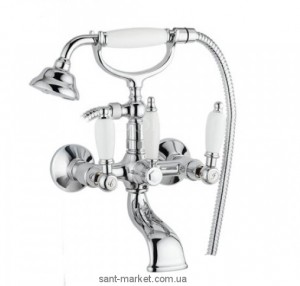 Змішувач двохвентильний для ванни з душем EMMEVI колекція Deco Ceramic хром CR121011