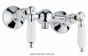 Змішувач для душу настінний Двохважеля Emmevi колекція Deco Ceramic хром CR121002