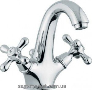 Змішувач для раковини двухвентильний з донним клапаном EMMEVI колекція Deco Classic хром CR12013