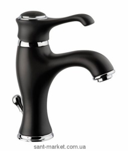 Смеситель для раковины однорычажный с донным клапаном EMMEVI коллекция Tiffany  черный NEO6003