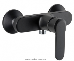 Смеситель для душа настенный однорычажный EMMEVI коллекция Nefer черный NEO 77002