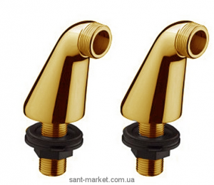 Emmevi Адаптер для вертикального крепежа смесителей на борт ванны (пара) золото CO2847OR