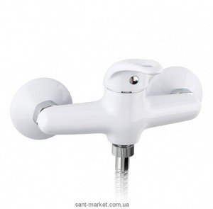 Смеситель для душа настенный однорычажный EMMEVI коллекция Giglio белый/хром BC8002G