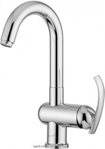 Змішувач для раковини одноважеля з донним клапаном високий EMMEVI колекція Ramses хром CR72073