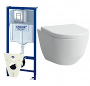 Унитаз подвесной Laufen Pro H8209560000001+H8939563000001 + Комплект 4 в 1 Grohe Rapid SL 38775001