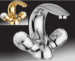 Змішувач для раковини з Сваровскі Giulini колекція Praga Crystal хром S3861A CROMO