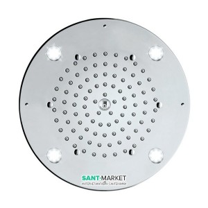 Верхній душ вбудований в стелю з підсвічуванням BOSSINI колекція OKI Flat Light хром I00724