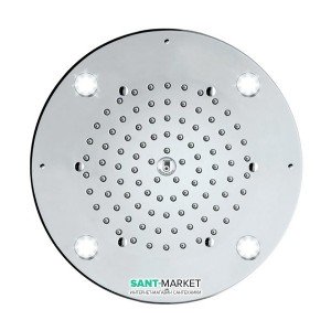 Верхний душ встраиваемый в потолок с подсветко BOSSINI коллекция OKI Flat Light хром I00724