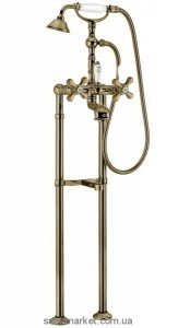 Смеситель двухвентильный напольный (отдельностоящий) с душем La Torre Leonardo бронза 23029 bronze