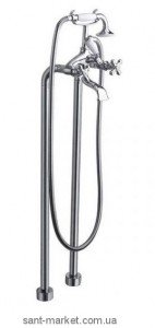 Смеситель двухвентильный напольный (отдельностоящий) с душем La Torre Leonardo хром 23029 chrome