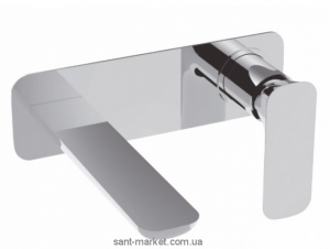 Змішувач для раковини одноважеля настінний La Torre колекція Laghi хром / білий 44200 chrome / white