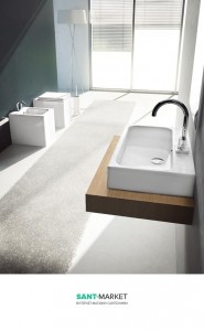 Раковина для ванной подвесная Artceram коллекция Block белая BKL001