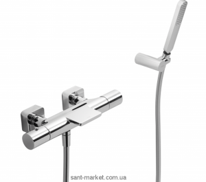 Змішувач з термостатом двухвентильний з душем Tres колекція Loft-Tres хром 20017409