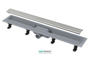 Желоб водосточный AlcaPlast боковой выпуск комбинированный затвор регулируемый APZ9-850M