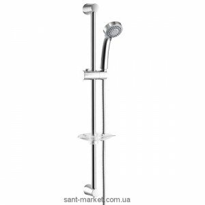 Душевой гарнитур со штангой Ferro коллекция Casa с мыльницей хром N305