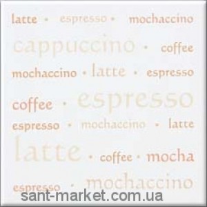 Opoczno Аплауз еспресо білий декор 10х10