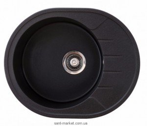 Мийка для кухні овальна Metalac X GRANIT VENERA M крило опціонально врізна граніт чорна 154026