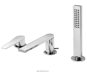 Смеситель однорычажный на борт ванны с душем Tres коллекция Class хром 20516103