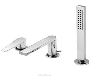 Змішувач одинважільний на борт ванни з душем Tres колекція Class хром 20516103