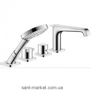 Змішувач з термостатом двухвентильний на борт ванни з душем Hansgrohe Axor Citterio хром 36411000