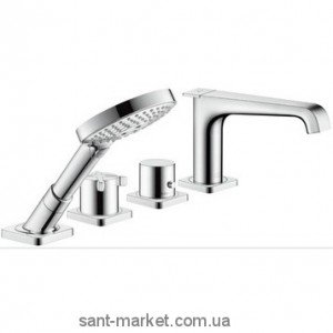 Змішувач з термостатом двухвентильний на борт ванни з душем Hansgrohe Axor Citterio хром 36411000