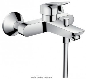 Змішувач одинважільний для ванни з коротким виливом Hansgrohe колекція Logis хром 71401000