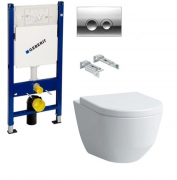 Унітаз підвісний Laufen Pro Rimless H8209660000001 + H8969513000001 + Комплект 3 в 1 Geberit Duofix 458.121.21.1