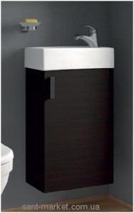 Тумба c раковиной Jika Petit подвесная 38.6х22.1х58.5 темный дуб H4535111753021