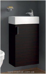 Тумба c раковиной Jika Petit подвесная 38.6х22.1х58.5 темный дуб H4535111753021