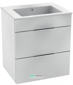 Тумба c раковиной Jika Cube подвесная 54x42.2x60.7 белый H4536121763001