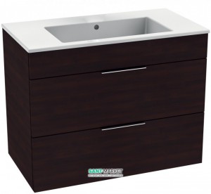 Тумба c раковиной Jika Cube подвесная 98x42.2x60.7 темный дуб H4536521763021