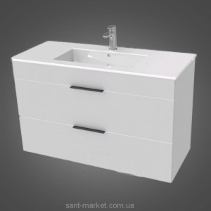 Тумба c раковиною Jika Cube підвісна 100x43x60.7 білий H4536521763001