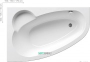Ванна акриловая асимметричная Ravak коллекция Asymmetric 150х100х47 L C441000000