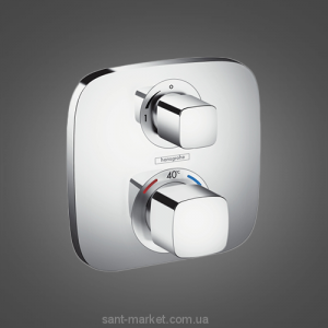 Змішувач з термостатом прихований (вбудований) Hansgrohe колекція Ecostat E хром 15707000