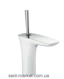 Смеситель для раковины с джойстиком Hansgrohe коллекция PuraVida хром/белый 15070009