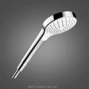 Душова лійка Hansgrohe колекція Croma Select S EcoSmart хром / білий 26803400