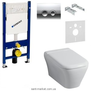 Унитаз Keramag My Day 201400+575410 + Комплект 4 в 1 для подвесного унитаза Geberit Duofix 458.161.21.1