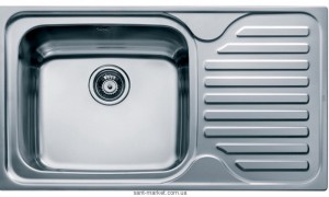 Мойка для кухни прямоугольная TEKA CLASSIC MAX 1B 1D RHD крыло справа  врезная  нержавеющая сталь  хром полированная 11119200