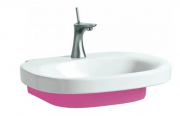 Раковина для ванної на п'єдестал Laufen колекція Mimo біло-рожева H8115570451041