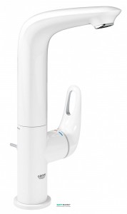Змішувач для раковини одноважеля з донним клапаном високий Grohe Eurostyle New білий 23569LS3