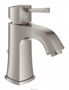 Змішувач для раковини одноважеля з донним клапаном Grohe Grandera світлий графіт 23303AL0