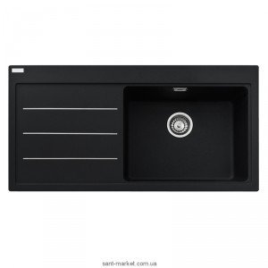 Мойка для кухни прямоугольная Franke Mythos Fusion MTF 611-100 крыло слева  врезная  гранит  оникс 114.0157.264