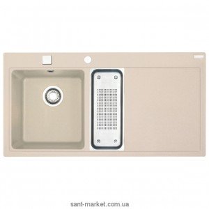 Мойка для кухни прямоугольная Franke Mythos MTG 651-100  1.5 чаши  крыло справа  врезная  гранит  бежевая 114.0017.936