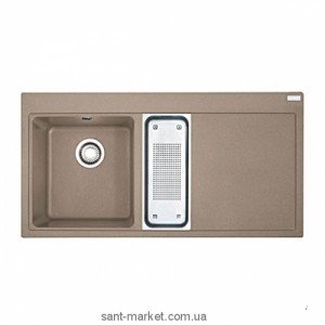 Мойка для кухни прямоугольная Franke Mythos MTG 651-100  1.5 чаши  крыло справа  врезная  гранит  миндаль 114.0302.788