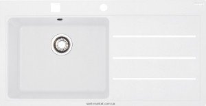 Мийка для кухні прямокутна Franke Mythos Fusion MTF 611 крило праворуч врізна граніт біла 114.0157.003