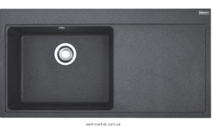 Мойка для кухни прямоугольная Franke Mythos MTF 611  крыло справа  врезная  гранит  оникс 114.0176.575