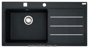 Мийка для кухні прямокутна Franke Mythos Fusion MTF 611 крило праворуч врізна граніт чорна 114.0157.287